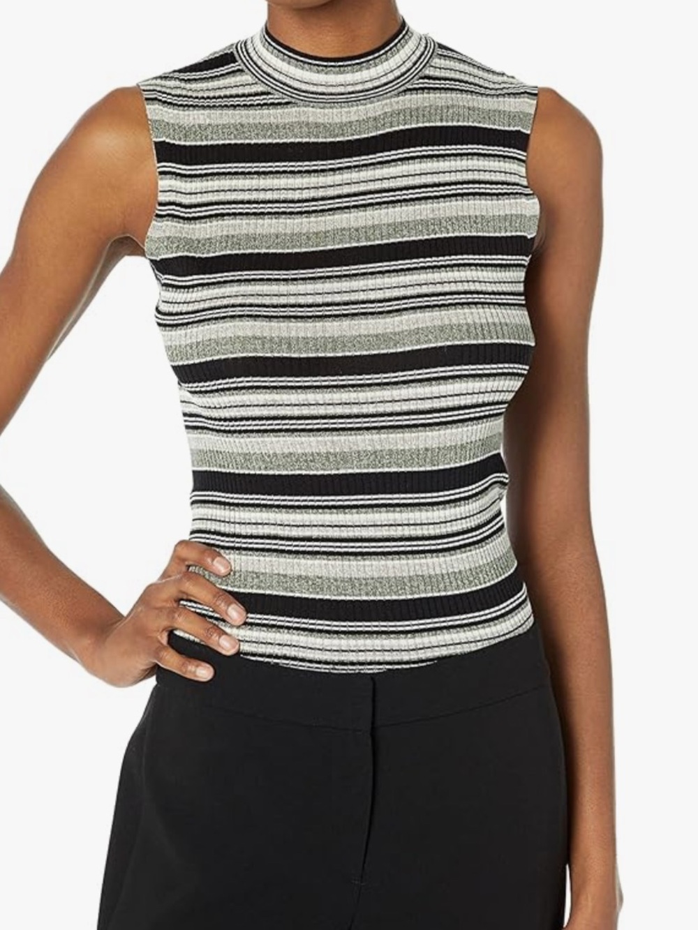 Theory NWT 100% Silk Mockneck Pullover Tank